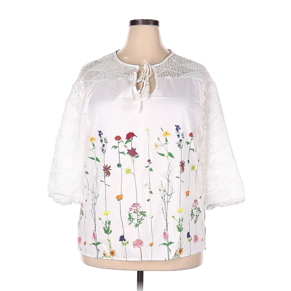 NORACORA Size XXL 3/4 Sleeve Blouse